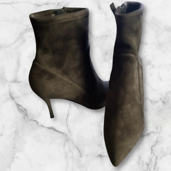 Nine West Cadence dark gray stilleto ankle booties sz 7.5 nwb - Picture 2 of 4